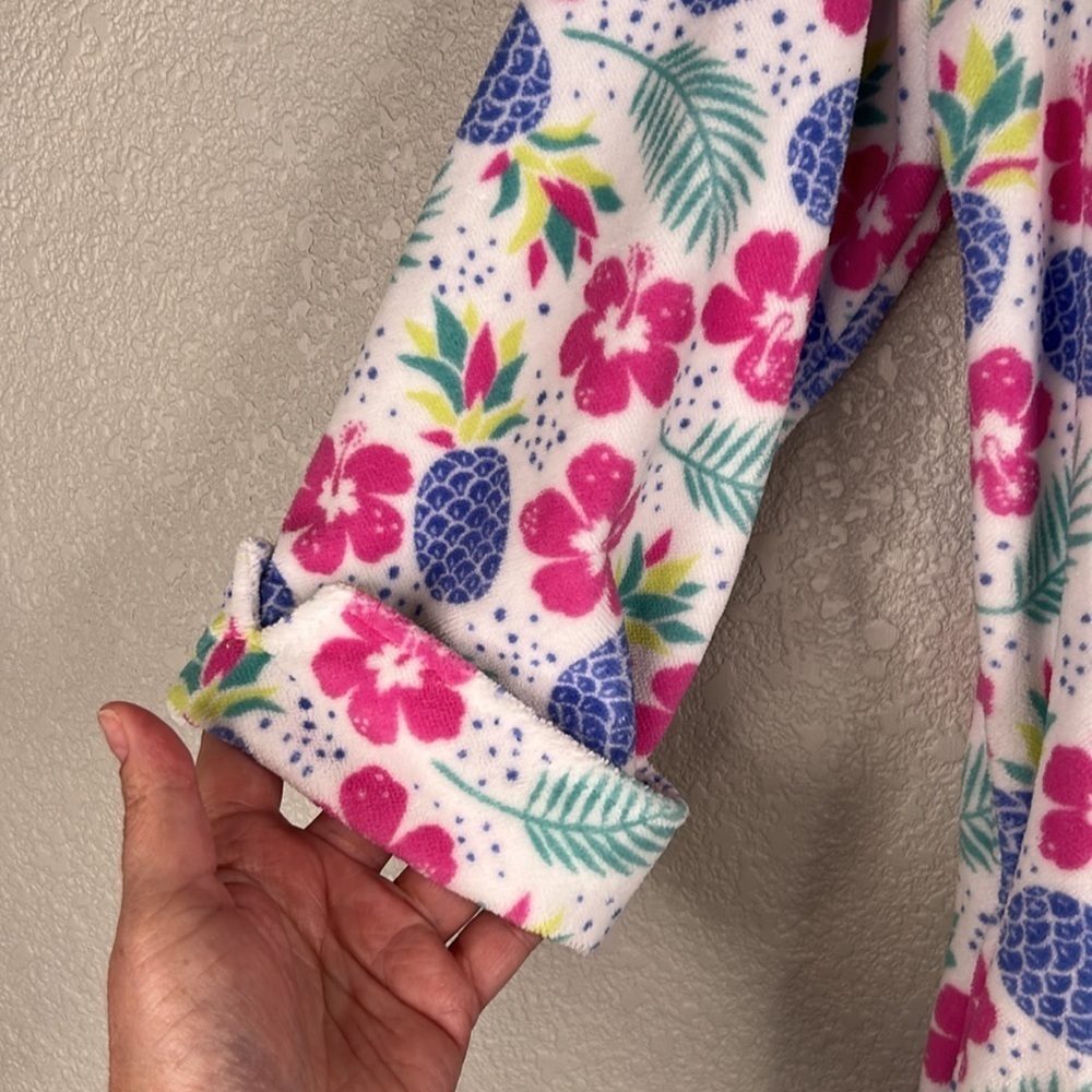 Coral Bay Super Soft Tropical Hawaiian 3/4 Sleeve Pajama Sleep Dress Size Medium - Picture 2 of 5